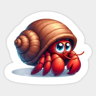 Cute Hermit Crab Sticker